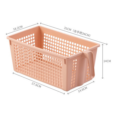 BNBS Kitchen Storage Sminkkosár Fürdőszoba Szervező Asztali egyéb kosár kozmetikai műanyagokhoz fogantyús tárolótartály