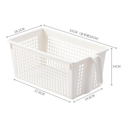 BNBS Kitchen Storage Sminkkosár Fürdőszoba Szervező Asztali egyéb kosár kozmetikai műanyagokhoz fogantyús tárolótartály