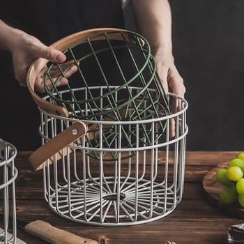 Nordic Iron Fruit Basket Δοχείο φρούτων Μινιμαλισμός Μεταλλικό Μπολ Αποθήκευση Φρούτων Λαχανικών Μπολ Κουζίνα Αυγά Καλάθια Θήκη