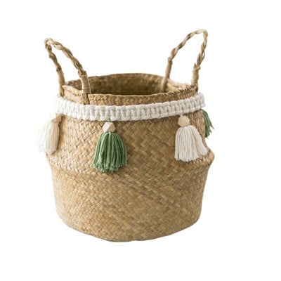 Otthoni és kerti szennyeskosár konyhai kiegészítők tárolója Szervező tengerifű tároló kosarak