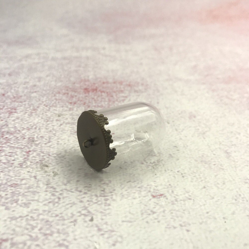 5 vnt / siunta 30x20 mm varpelio stiklainiai vamzdžio formos stiklinis gaublys burbulas su 7 spalvų pagrindo stiklu norinčių butelių karoliai stiklo dangtelis kupolo dangtelis