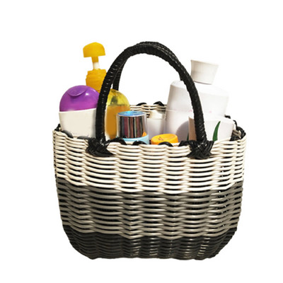Coș lucrat manual cu mâner, coș de picnic de camping pentru vin, flori de cumpărături, coș de depozitare, organizator de bucătărie, decor acasă WWO66