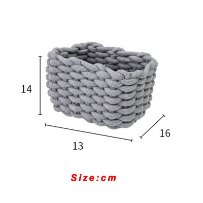 Medvilninių virvių laikymo krepšelis Rankų darbo stalinio kompiuterio laikymo dėžutė įvairiems daiktams Žaisliniai apatiniai Organizatorius Audinys Drabužių skalbinių krepšelis