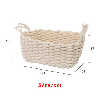 Medvilninių virvių laikymo krepšelis Rankų darbo stalinio kompiuterio laikymo dėžutė įvairiems daiktams Žaisliniai apatiniai Organizatorius Audinys Drabužių skalbinių krepšelis