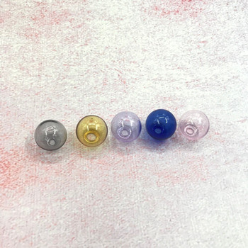 10 τμχ/παρτίδα 16mm Mix Color Lightbulb Globe Φιαλίδιο μπουκαλιού με γυάλινη φυσαλίδα για κρεμαστά σκουλαρίκι δαχτυλιδιών στρογγυλή γυάλινη μπάλα κούφια diy κοσμήματα