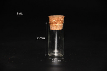 20 τμχ 1,5 ml 2ml 3ml 5ml 6ml Γυάλινο φιαλίδιο Άδειο Βάζο δείγματος με Μπουκάλια Φελλού Μήνυμα Φιαλίδιο Γάμος Φαγητό Ευχές Μπουκάλι γυάλινο βάζο