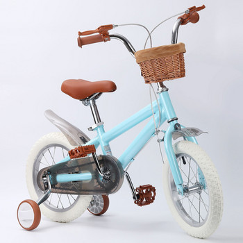 Παιδικά vintage καλάθια ποδηλάτων Rattan 16 ιντσών Bicycle Balance Καλάθια αυτοκινήτου Ποδήλατο Καλάθι σκούτερ Παιδικό καλάθι ποδηλάτων Πλαστική τσάντα