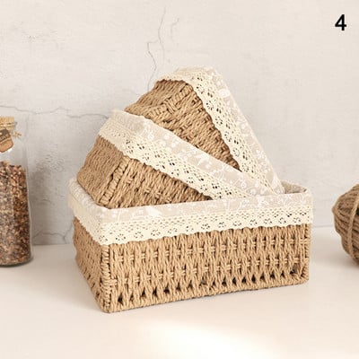 Kézzel készített asztali tárolókosár Különféle játékok játékok tárolódoboz Kozmetikai könyvrendező Írószer konténer otthoni tároláshoz