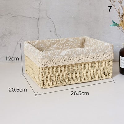 Kézzel készített asztali tárolókosár Különféle játékok játékok tárolódoboz Kozmetikai könyvrendező Írószer konténer otthoni tároláshoz