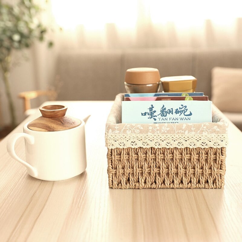 Kézzel készített asztali tárolókosár Különféle játékok játékok tárolódoboz Kozmetikai könyvrendező Írószer konténer otthoni tároláshoz