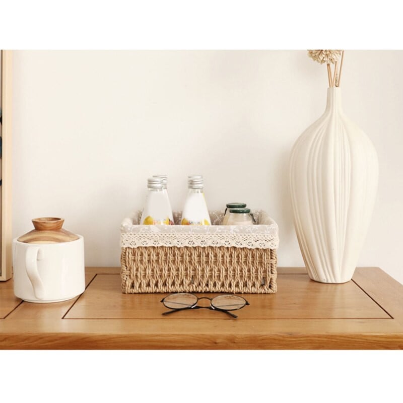 Kézzel készített asztali tárolókosár Különféle játékok játékok tárolódoboz Kozmetikai könyvrendező Írószer konténer otthoni tároláshoz