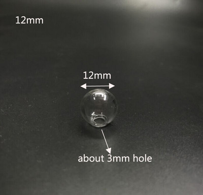 15 buc. Mini bec Glob de sticlă bule rotunde cu gaură Diy globuri de sticlă goale pandantive fiole sticle sticla colier bijuterii