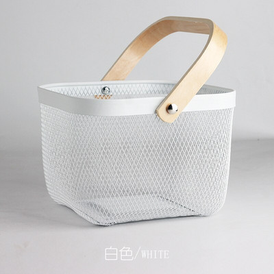 Europietiško stiliaus geležies augalų vaisių žaislų laikymo krepšelis Nešiojama tuščiavidurė iškylų dėžė gėlių mergaičių dovanų krepšeliai dekoro virtuvės reikmenis