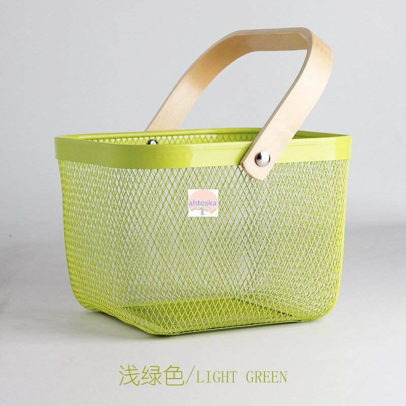 Europietiško stiliaus geležies augalų vaisių žaislų laikymo krepšelis Nešiojama tuščiavidurė iškylų dėžė gėlių mergaičių dovanų krepšeliai dekoro virtuvės reikmenis