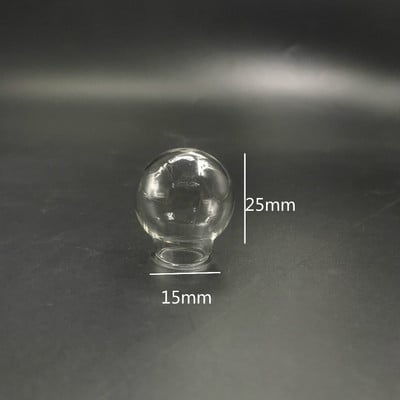 10db/tétel 20x12mm 20x15mm 25x15mm 30x20mm üreges kerek üveggömb gömb gömb üveg fiolák függő üveg palack ékszer üveg fedő kupola