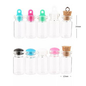 10db 1,5 ml-es befőttesüveg Üres kis üvegcsék lakberendezési üvegek Olcsó parafa dugó Make Wish kis üvegpalack