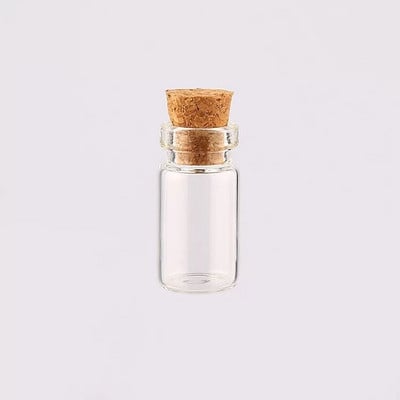 10db 1,5 ml-es befőttesüveg Üres kis üvegcsék lakberendezési üvegek Olcsó parafa dugó Make Wish kis üvegpalack