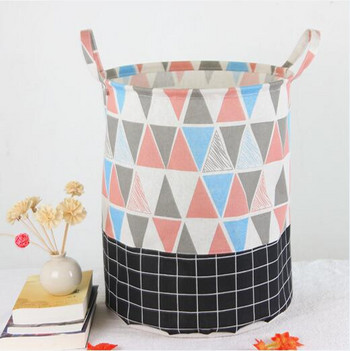 Ивица Водоустойчива кошница за пране Кошници за съхранение на дрехи Кърпа за декорация на дома Барел за съхранение Детски играчки Органайзер Кошница за съхранение