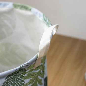 Европейски стил Сгъваема водоустойчива кошница за пране Кошници за съхранение на дрехи Декорация на дома Листа варел Детска кошница за играчки