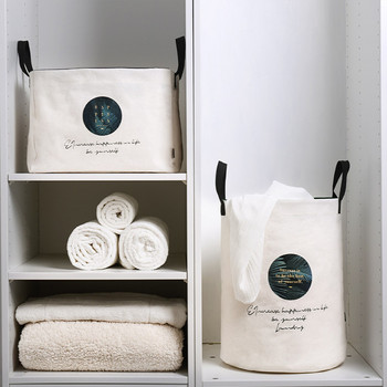 Сгъваема кошница за пране Платно Сгъваема кошница за мръсни дрехи Преносими чанти за съхранение на пране с голям капацитет с шнур