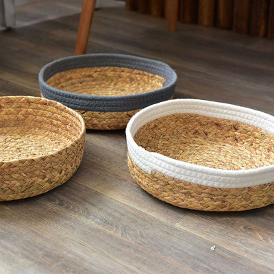 Coșuri de depozitare din ratan lucrate manual Articole de uz casnic Gustări Fructe resturi de rufe Finisare Coș de depozitare din salcie Decor acasă