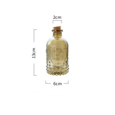 250 ml Zakka Retro váza faragott parafa asztallap üvegpalack váza Aromaterápiás palack lakberendezés