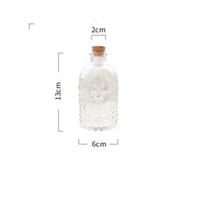 250 ml Zakka Retro váza faragott parafa asztallap üvegpalack váza Aromaterápiás palack lakberendezés
