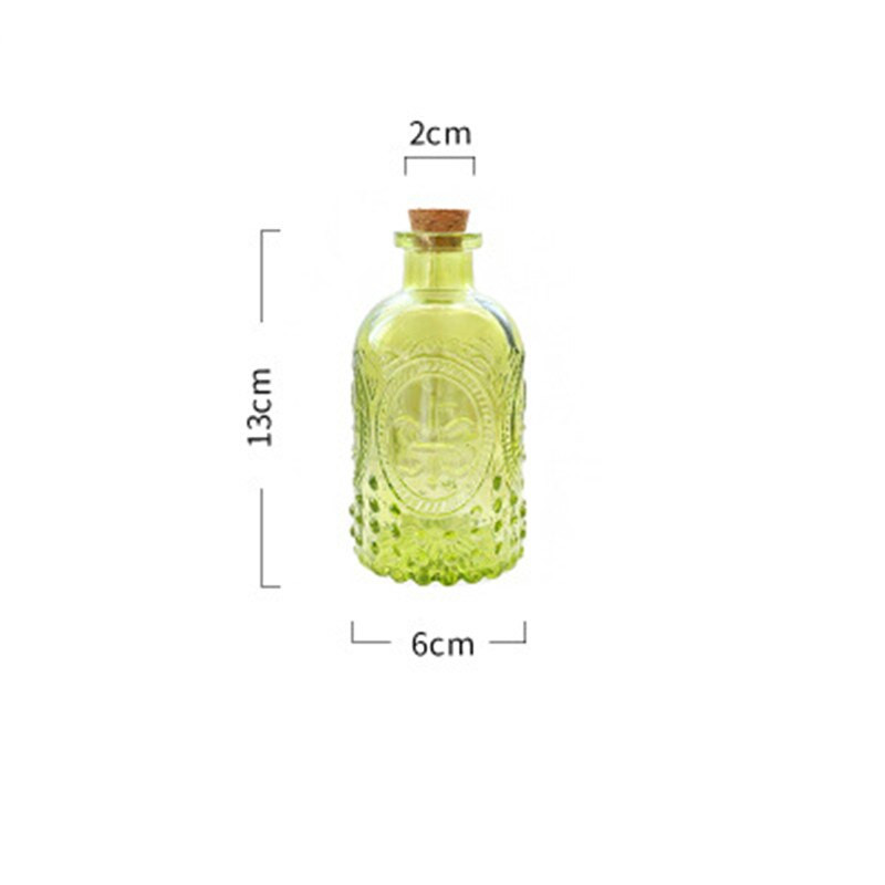 250 ml Zakka Retro váza faragott parafa asztallap üvegpalack váza Aromaterápiás palack lakberendezés