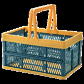 Hordozható, összecsukható bevásárlókosár fogantyúval Munkalap többcélú élelmiszer-, snack-tároló kosár Autós játéktároló kosár