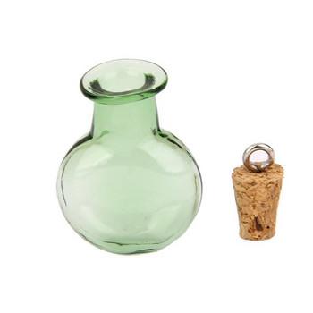 Μίνι κρεμαστό μπρελόκ για μπουκάλι, γυάλινο φιαλίδιο από φελλό Wish, Wishing Drift Bulb Diy, στοπ αρώματος Clear Tiny Charm