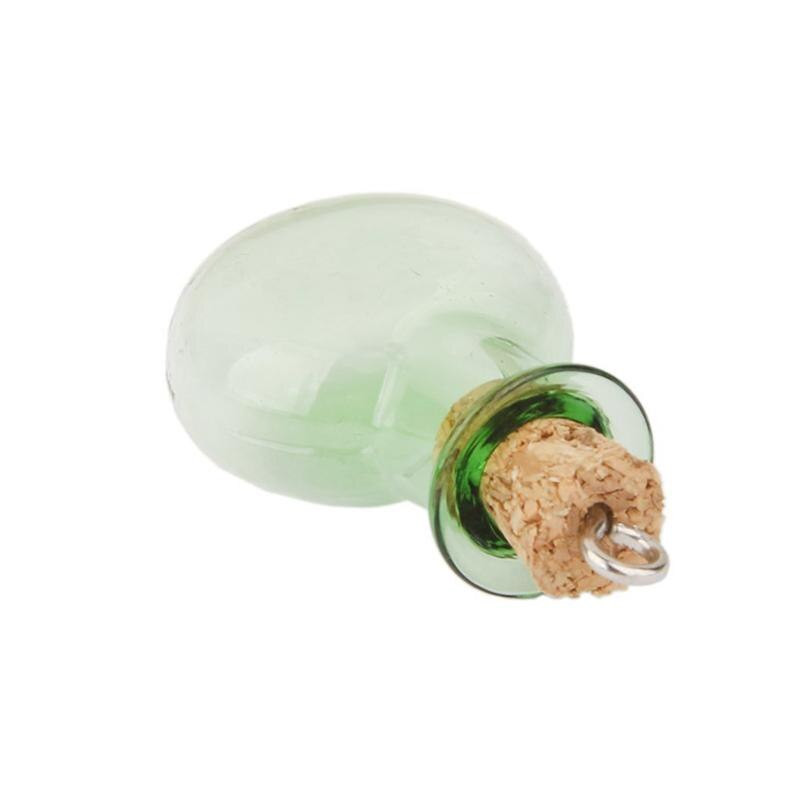 Palack Üveg Kívánság Parafa golyó mini kulcstartó medál fiola kívánság Drift Bulb Diy parfüm dugó átlátszó apró varázslat