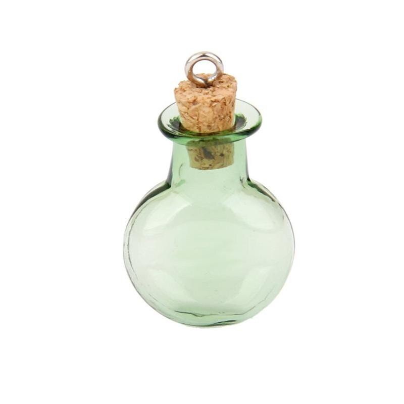 Palack Üveg Kívánság Parafa golyó mini kulcstartó medál fiola kívánság Drift Bulb Diy parfüm dugó átlátszó apró varázslat