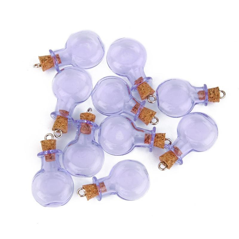Palack Üveg Kívánság Parafa golyó mini kulcstartó medál fiola kívánság Drift Bulb Diy parfüm dugó átlátszó apró varázslat