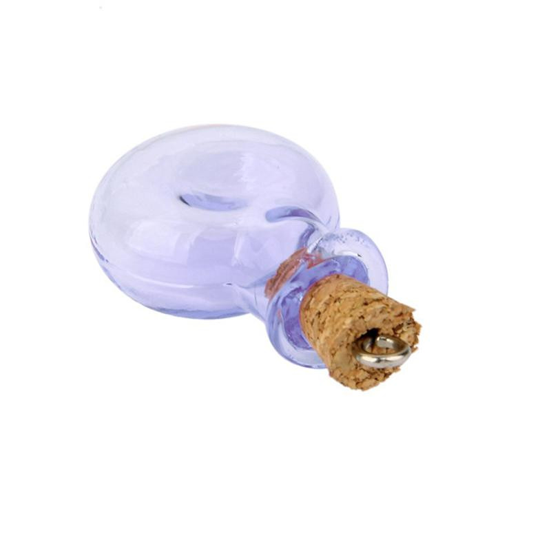 Palack Üveg Kívánság Parafa golyó mini kulcstartó medál fiola kívánság Drift Bulb Diy parfüm dugó átlátszó apró varázslat