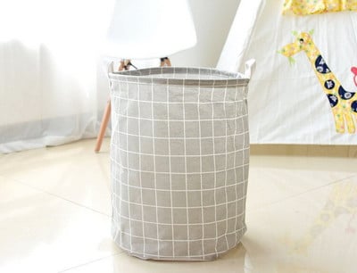 Vaikų žaislų laikymo krepšelis Medvilninis lininis vandeniui atsparus sluoksnis gali sulankstyti nešvarių drabužių laikymo dėžutę
