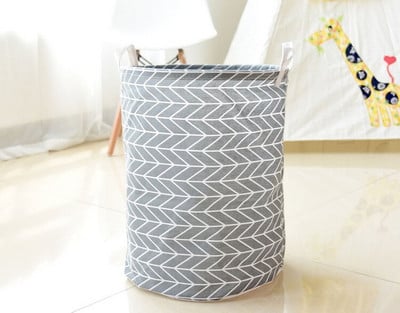 Vaikų žaislų laikymo krepšelis Medvilninis lininis vandeniui atsparus sluoksnis gali sulankstyti nešvarių drabužių laikymo dėžutę