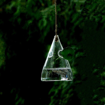 Μικρό μέγεθος Χωρίς κρεμαστό γυάλινο βάζο Terrarium Διακόσμηση σπιτιού Χειροποίητο κρεμαστό στήριγμα γάμου Υδροπονικό μπουκάλι λουλουδιών