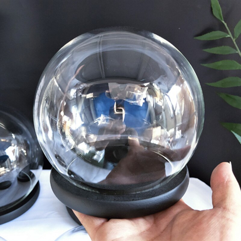 Átmérő=12 cm Kerek üvegkupola váza otthoni dekoráció Különféle alapból üvegkupola barát ajándék esküvői dekoráció