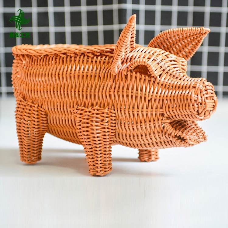 Creativ lucrat manual ratan imitat Bucătărie Fructe Legume Pâine Gustări Vaze de picnic pentru Decorare Coș Depozitare Jucării