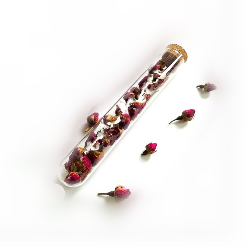 4 rinkiniai / pakuotė 3,7 * 10 cm vamzdžio formos stiklinis kupolas namų dekoravimui kamštienos pagrindas permatomas dangtelis Vestuvių rekvizitas „pasidaryk pats“ dovanų gėlių butelis