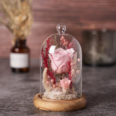 9*11 cm-es golyós tetejű, üvegkupola váza lakberendezési antik alap átlátszó tortaborító barkácsolás baráti ajándék esküvői élő kellék