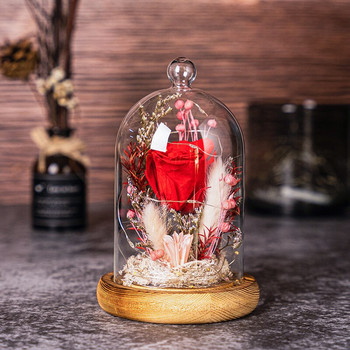 9*11 см топка със стъклена куполна ваза Декорация на дома Антична основа Прозрачен калъф за торта Направи си сам Подарък за приятел Подарък за сватба на живо