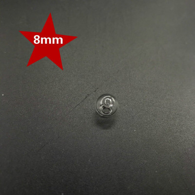 10db 6-30mm-es Mini Lightbulb Globe Üvegbuborékos kerek golyó dupla lyukkal Diy üreges üveggömbök fiola medálok ékszerleletek