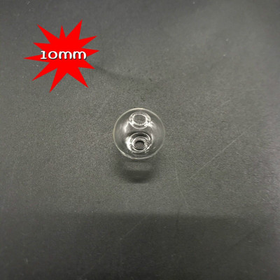 10db 6-30mm-es Mini Lightbulb Globe Üvegbuborékos kerek golyó dupla lyukkal Diy üreges üveggömbök fiola medálok ékszerleletek