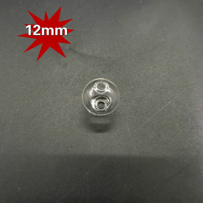 10db 6-30mm-es Mini Lightbulb Globe Üvegbuborékos kerek golyó dupla lyukkal Diy üreges üveggömbök fiola medálok ékszerleletek