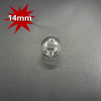 10db 6-30mm-es Mini Lightbulb Globe Üvegbuborékos kerek golyó dupla lyukkal Diy üreges üveggömbök fiola medálok ékszerleletek