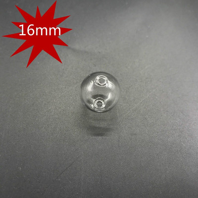 10db 6-30mm-es Mini Lightbulb Globe Üvegbuborékos kerek golyó dupla lyukkal Diy üreges üveggömbök fiola medálok ékszerleletek