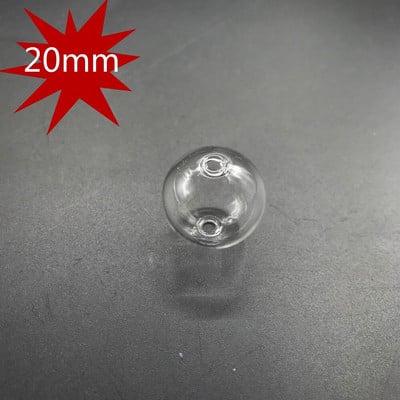 10db 6-30mm-es Mini Lightbulb Globe Üvegbuborékos kerek golyó dupla lyukkal Diy üreges üveggömbök fiola medálok ékszerleletek