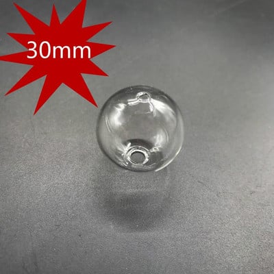 10db 6-30mm-es Mini Lightbulb Globe Üvegbuborékos kerek golyó dupla lyukkal Diy üreges üveggömbök fiola medálok ékszerleletek