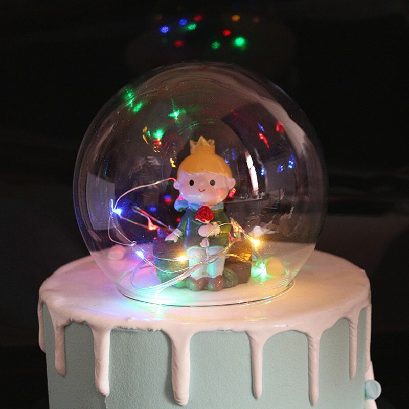 Átmérő = 18 cm nagy méretű, kerek formájú, átlátszó üvegkupola otthoni dekoráció antik ajándék különleges porálló torta ételborító